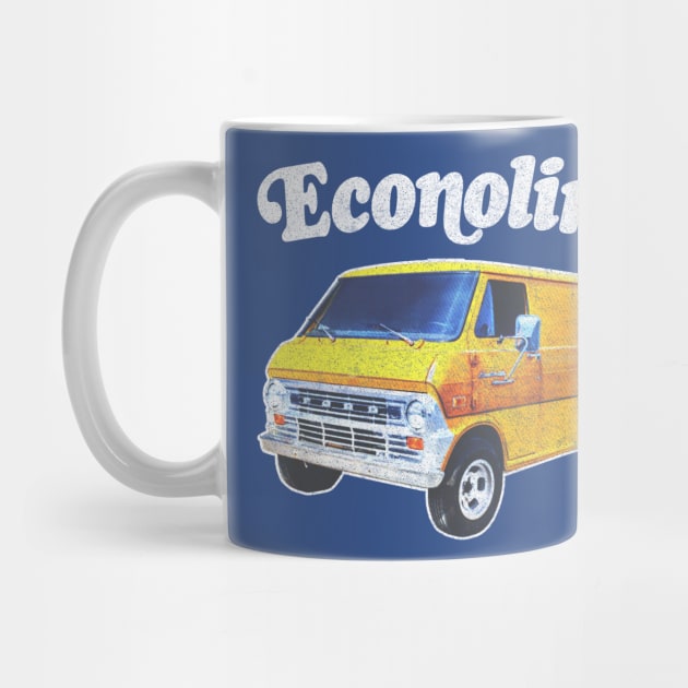 1970s Custom Econoline Van / Faded Thrift Style Retro Design by DankFutura